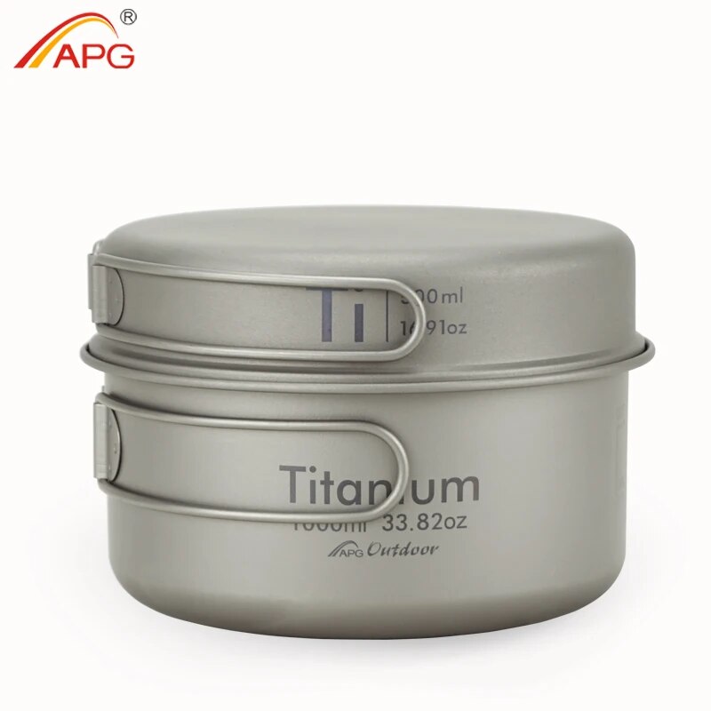 Camping Cooking Kit - APG Ultralight Titanium Pan Outdoor Camping