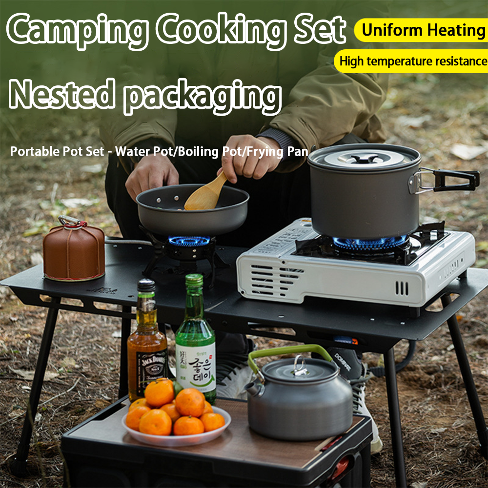 Nesting Camping Cooking Set - Outdoor cooking set with large capacity