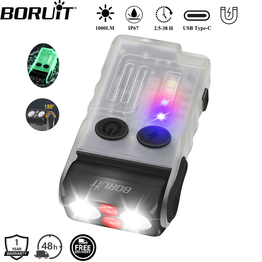 Camping Cooking Fish - BORUiT V20 Buzzer EDC LED Keychain
