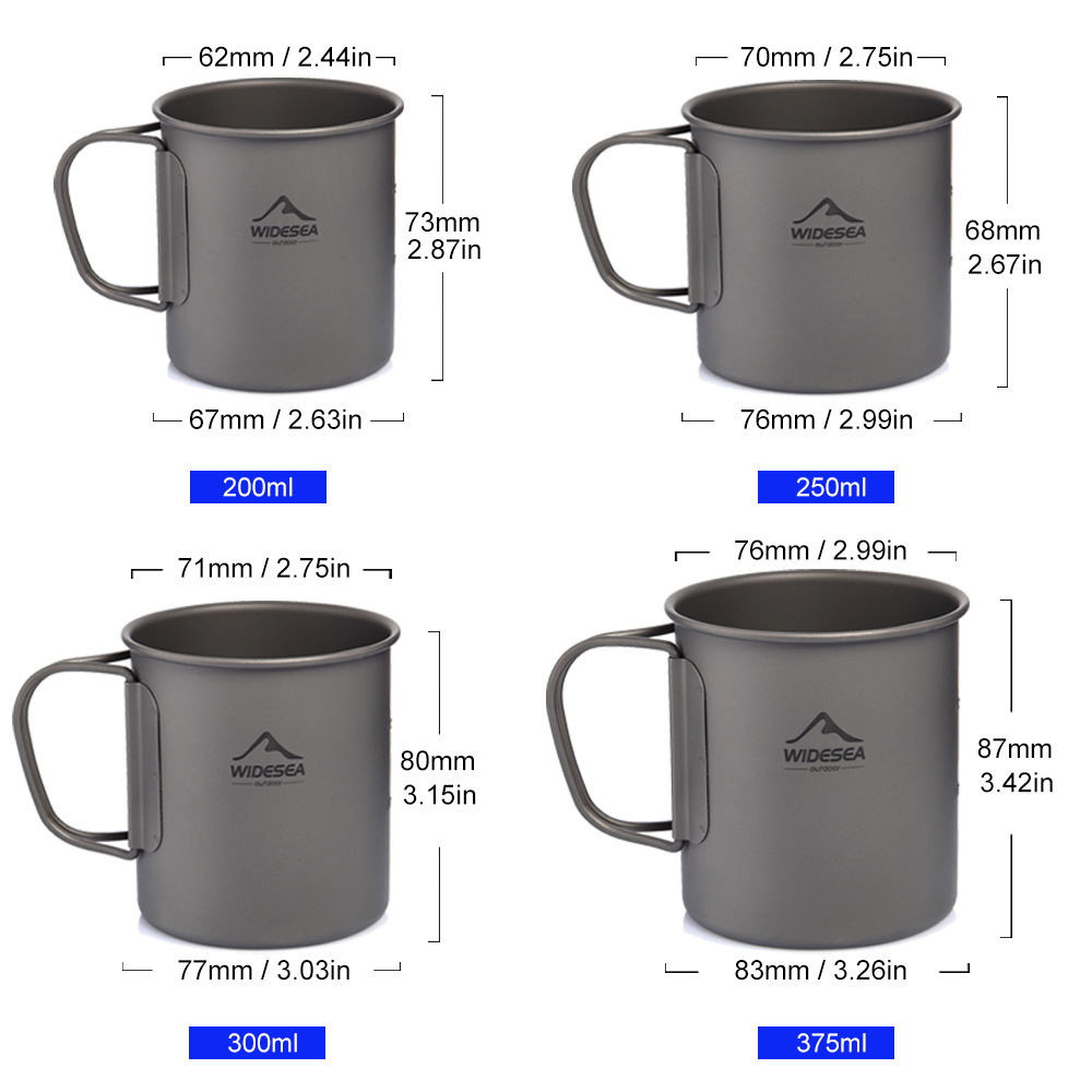 Widesea Camping Mug Titanium C - Camping Cooking Set Jetboil recensione e prezzo