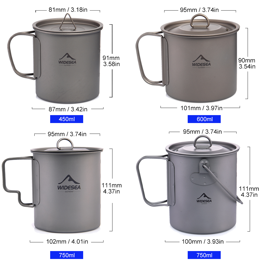 Widesea Camping Mug Titanium C - Camping Cooking Set Jetboil recensione e prezzo