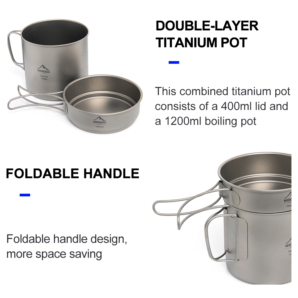 Widesea Ultralight Titanium Ca - Camping Cooking Kit recensione e prezzo
