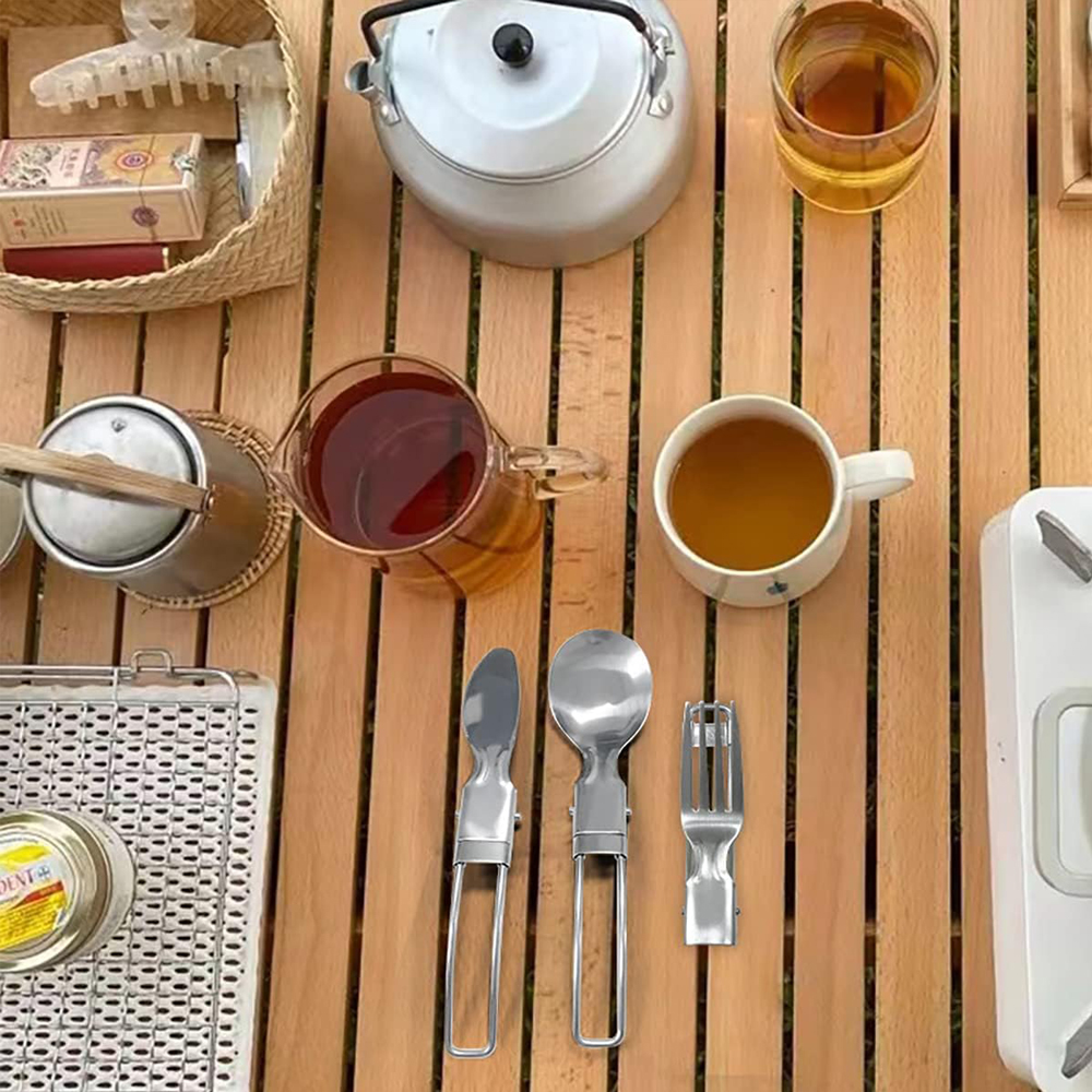 Camping Flatware Sets Stainles - Camping Cooking Kit recensione e prezzo