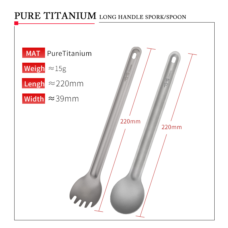 TiTo Titanium Spork Spoon Long - Camping Cooking Gadgets recensione e prezzo