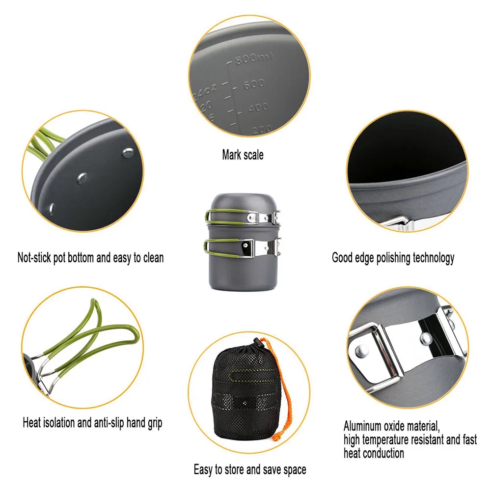 Camping Cookware Mess Kit Ultr - Camping Cooking Roll recensione e prezzo