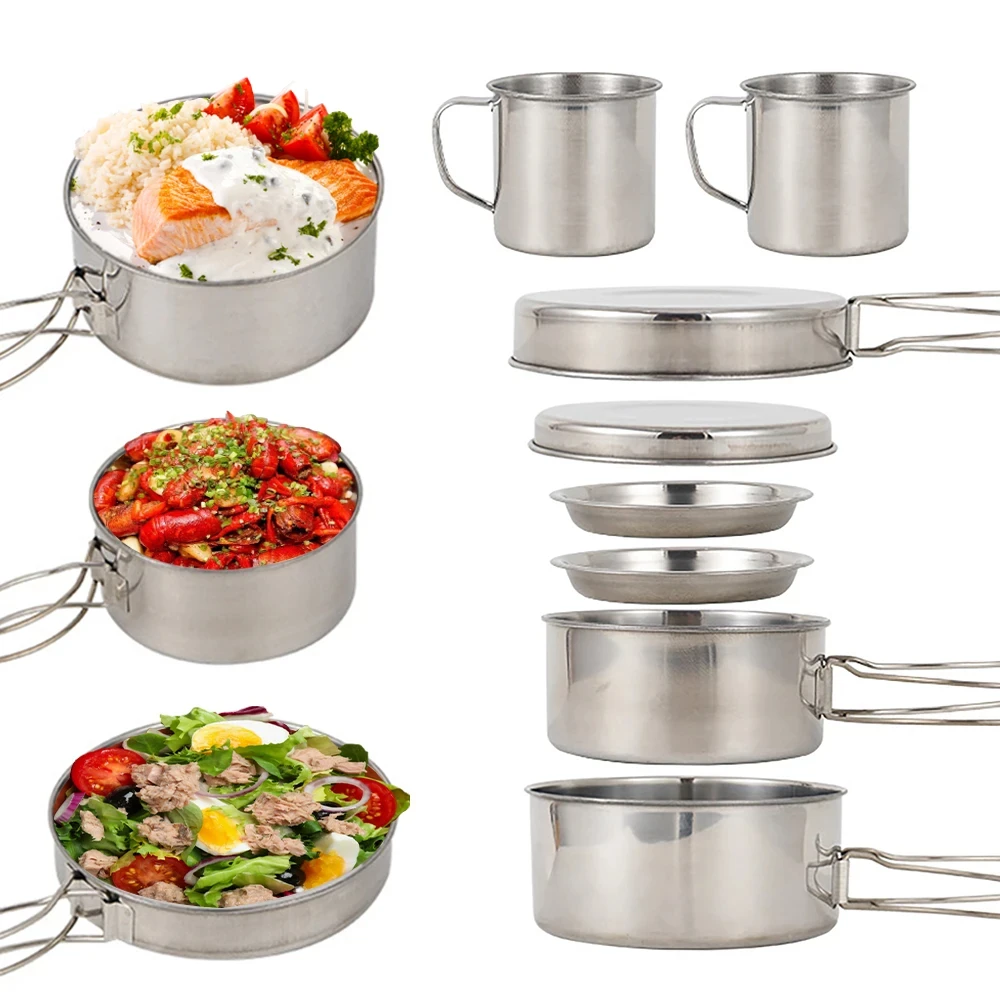 8pcs/Set Camping Cookware Mess - Camping Cooking Roll recensione e prezzo