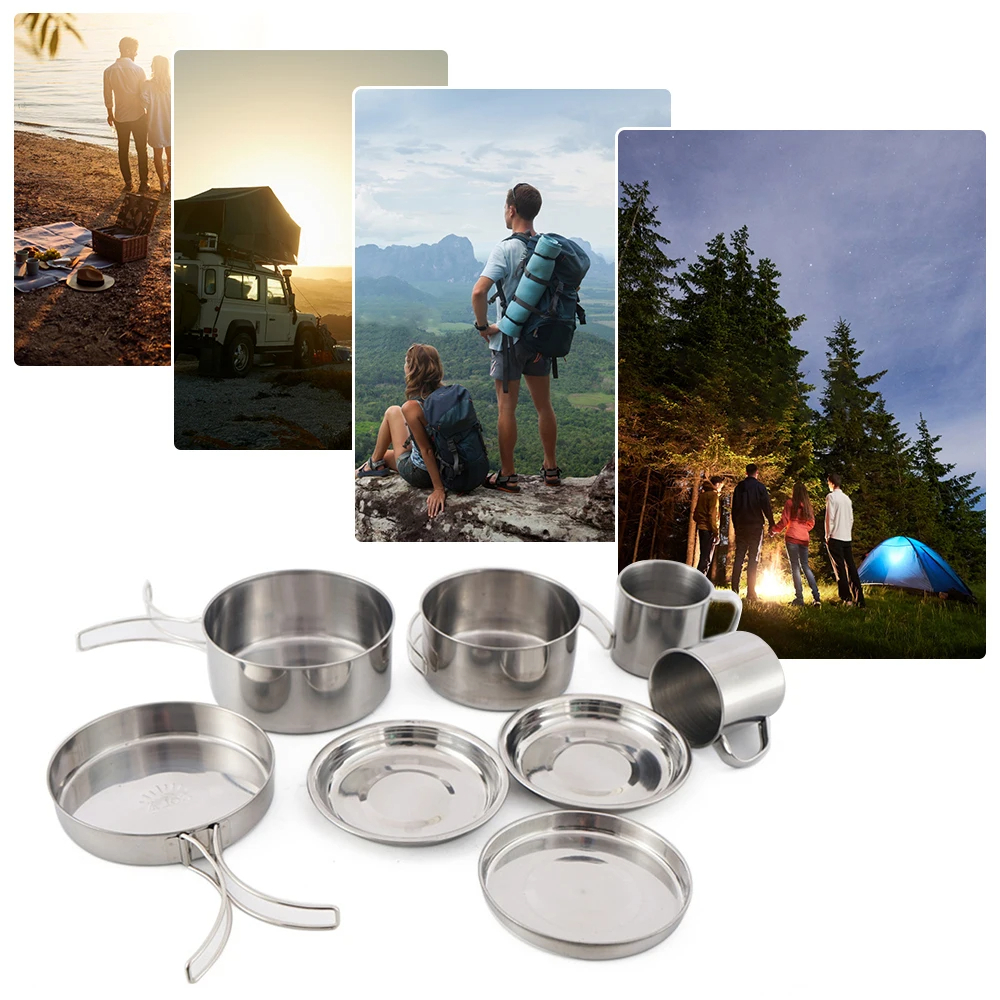 8pcs/Set Camping Cookware Mess - Camping Cooking Roll recensione e prezzo