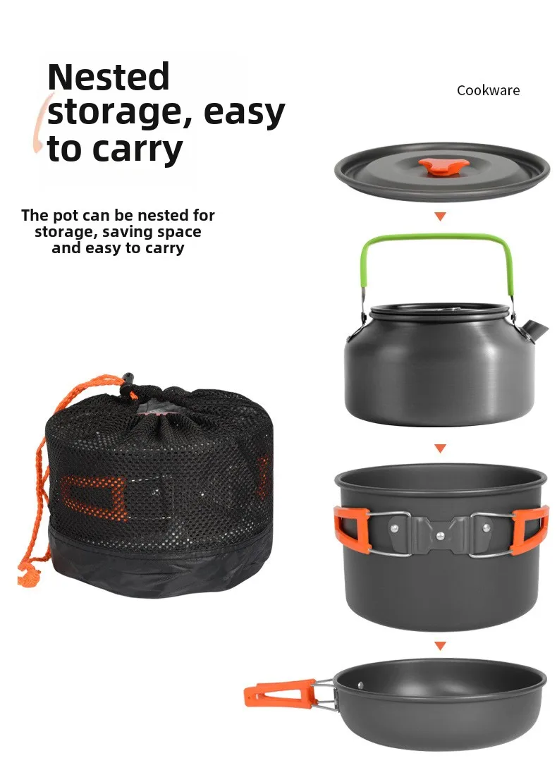 DS-308 Outdoor large capacity  - Nesting Camping Cooking Set recensione e prezzo