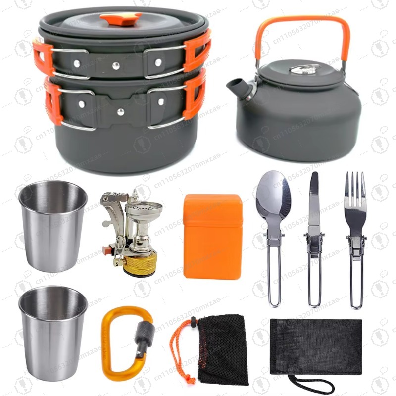 Outdoor aluminum cookware 10-p - Camping Cooking Accessories Set recensione e prezzo