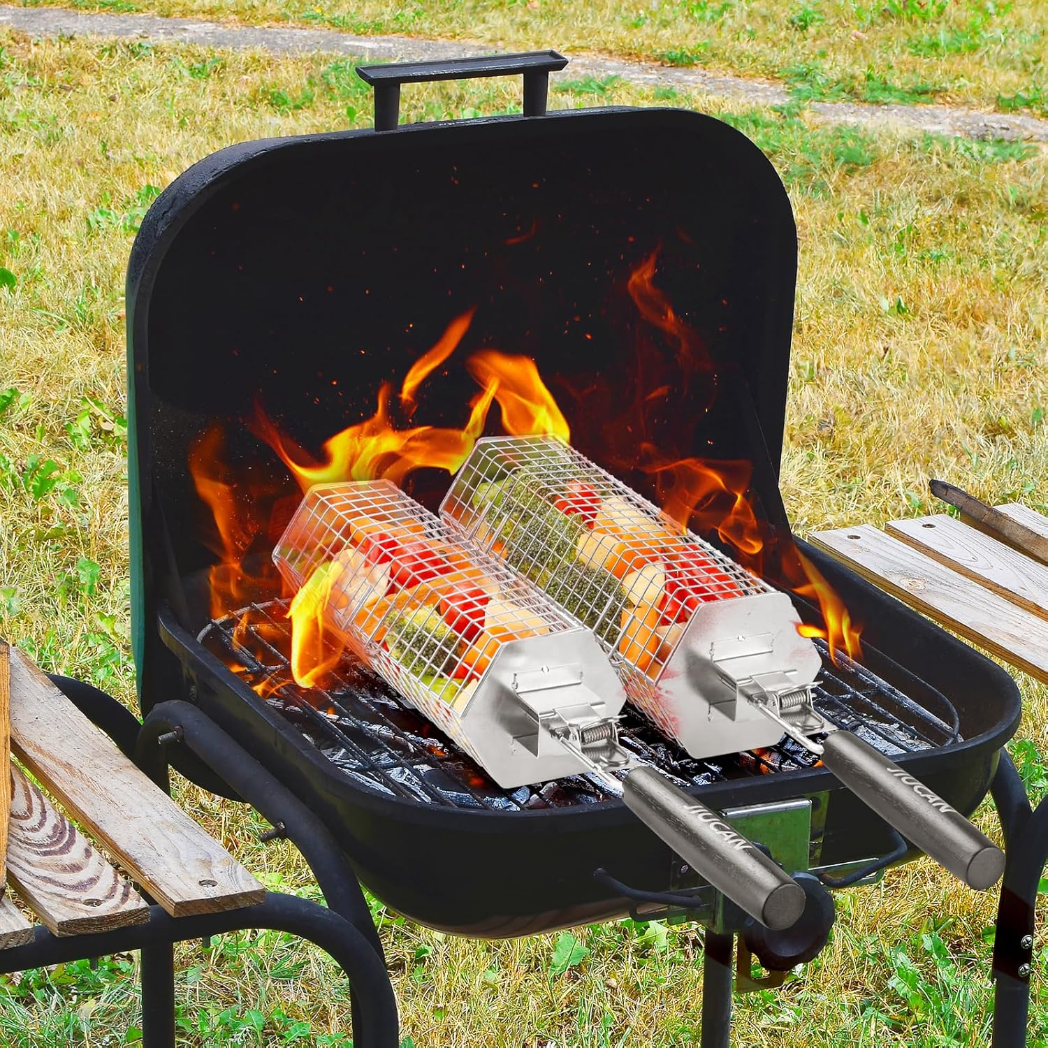 2 Pcs Stainless Steel Grill Ba - Nesting Camping Cooking Set recensione e prezzo