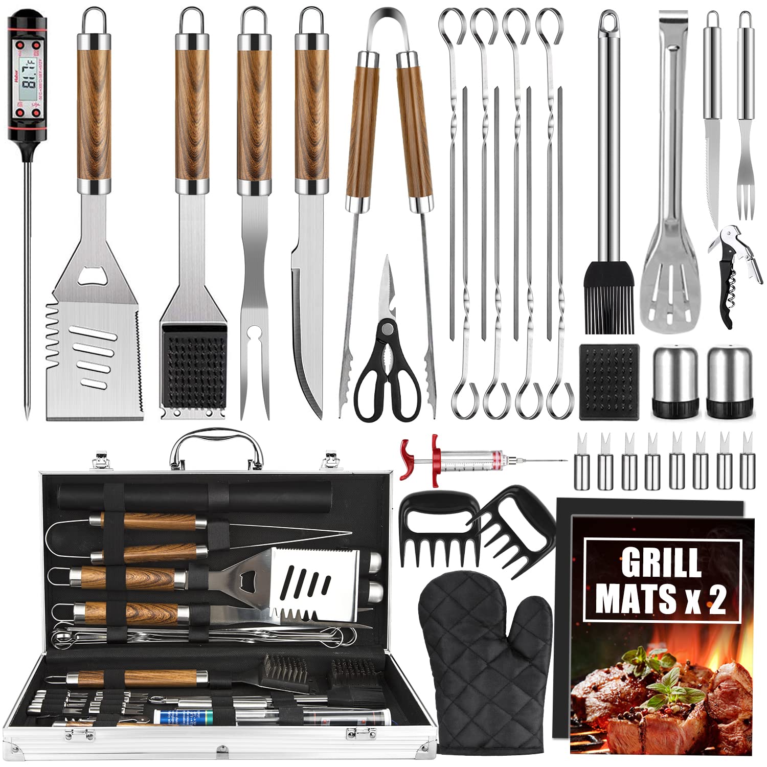 38PCS BBQ Grill Accessories Se - Camping Cooking Accessories Set recensione e prezzo