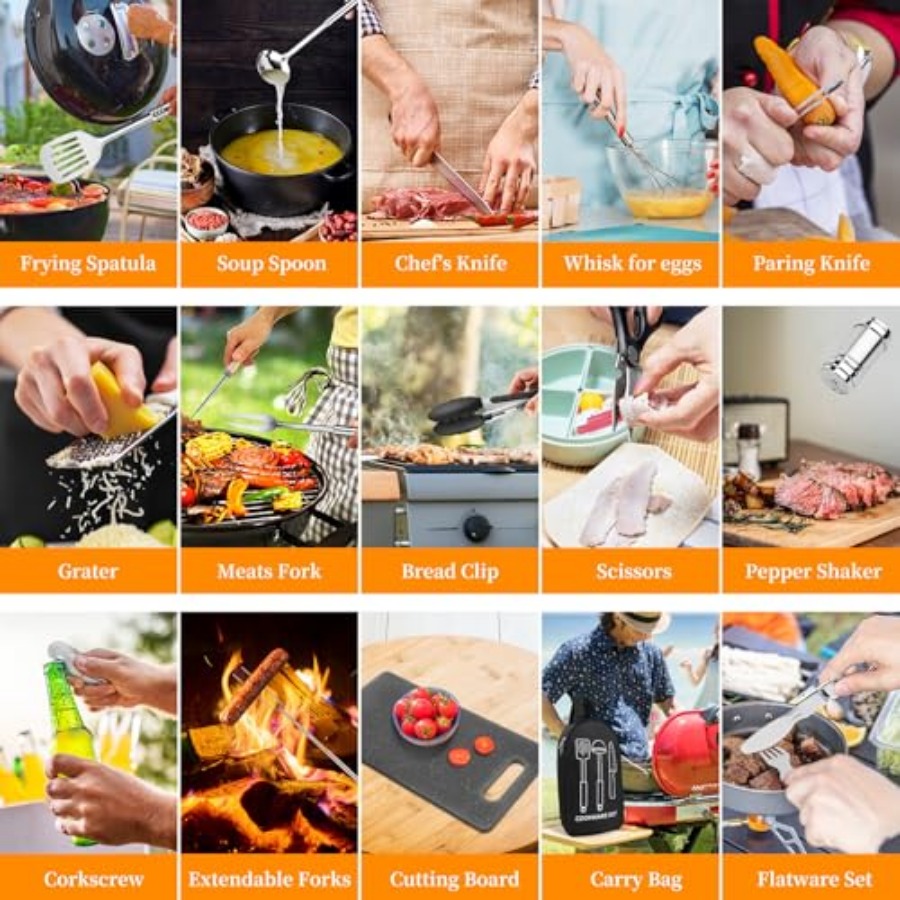 Camping Cooking Utensils Set,  - Van Camping Cooking recensione e prezzo