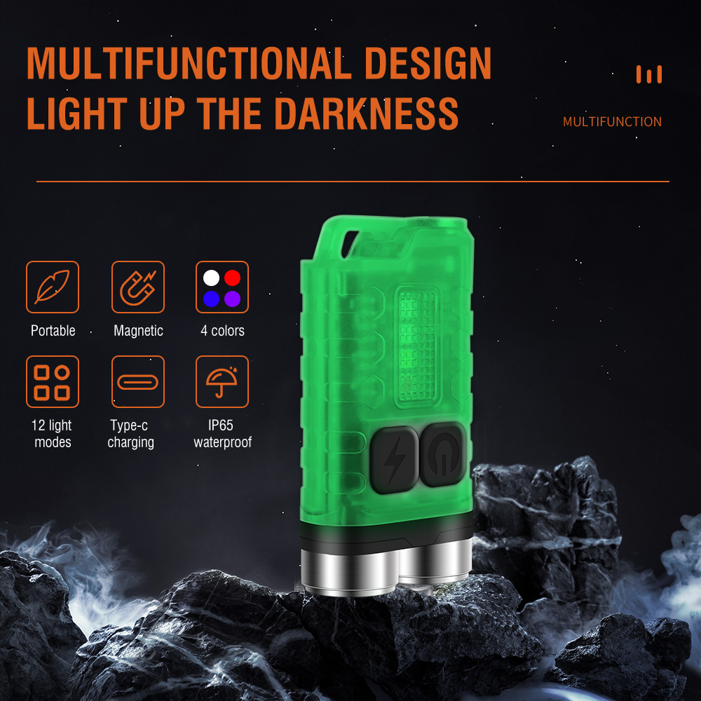 V3 EDC Flashlight Mini Keychai - Camping Cooking Fish recensione e prezzo