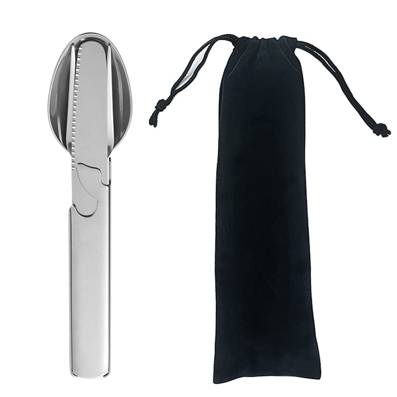 4Pcs/Set Portable Stainless St - Camping Cooking And Eating Set recensione e prezzo