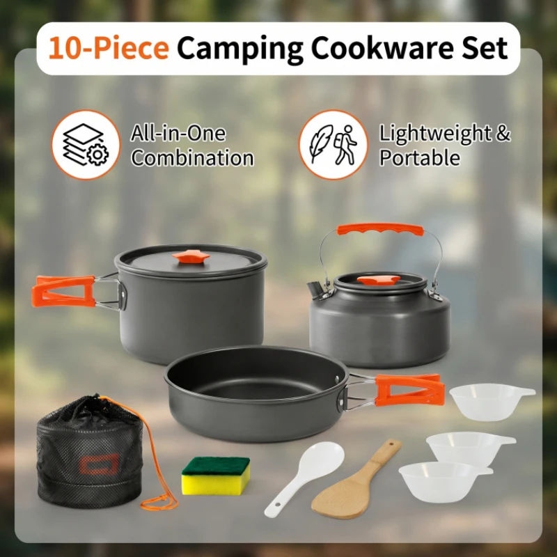 Camping Cookware Set Outdoor P - Camping Cooking And Eating Set recensione e prezzo