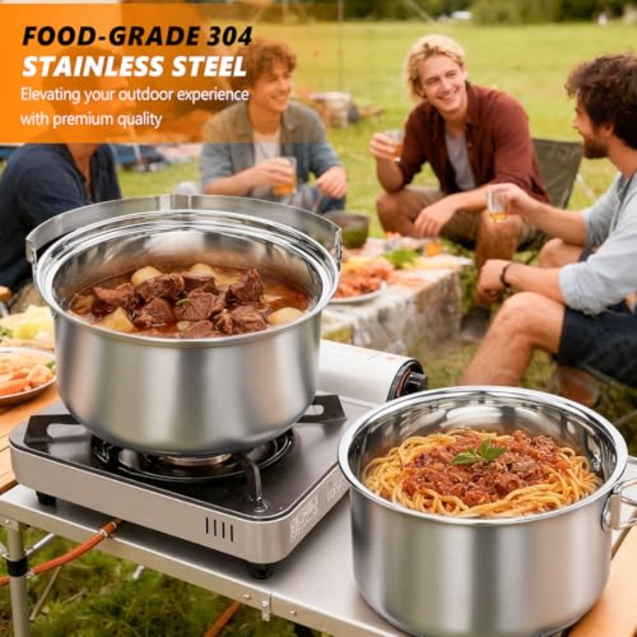 Camping Cookware Set Lightweig - Nesting Camping Cooking Set recensione e prezzo