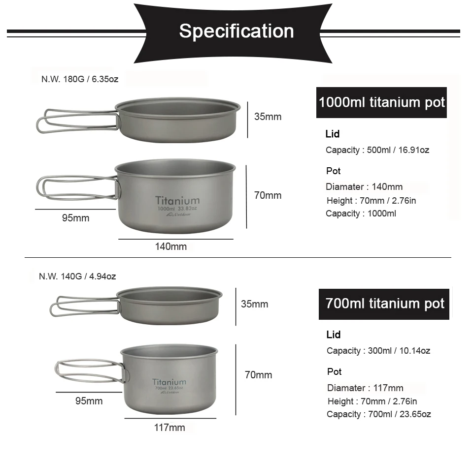 APG Ultralight Titanium Pan Ou - Camping Cooking Kit recensione e prezzo