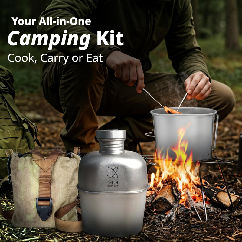 Keith Titanium Bottle Outdoor  - Camping Cooking Kit recensione e prezzo