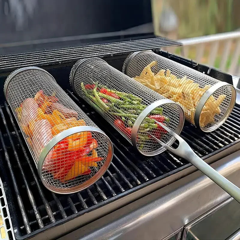 Round Rolling BBQ Grill Net 30 - Camping Cooking Roll recensione e prezzo