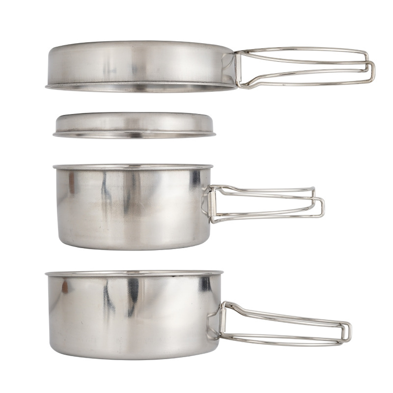 CLS 4-Piece Stainless Steel Ca - Nesting Camping Cooking Set recensione e prezzo