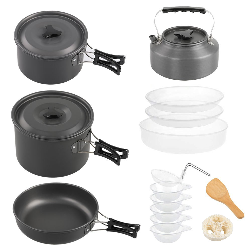Outdoor large cooking set, 2-4 - Nesting Camping Cooking Set recensione e prezzo