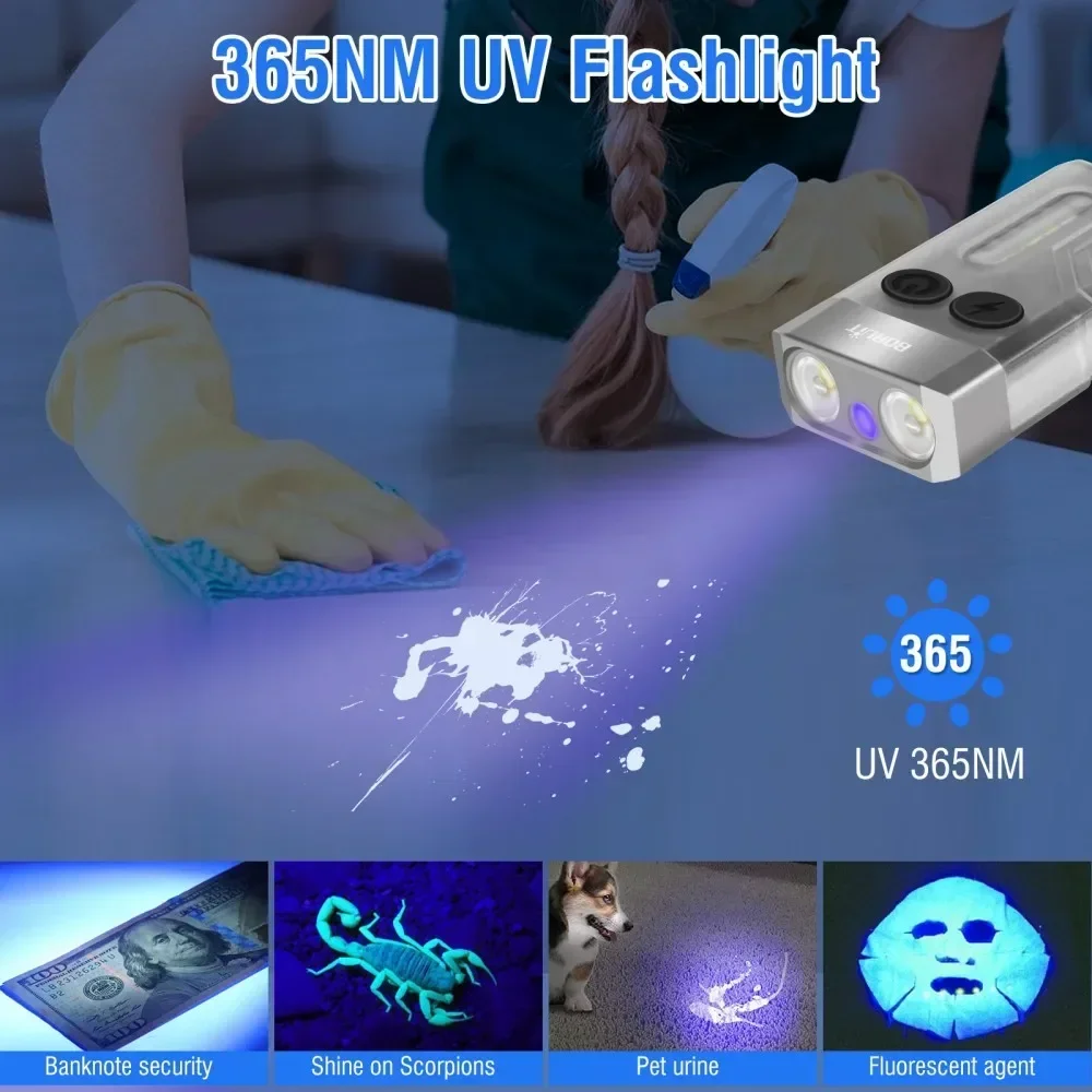 BORUiT V10 Keychain UV LED EDC - Camping Cooking Fish recensione e prezzo