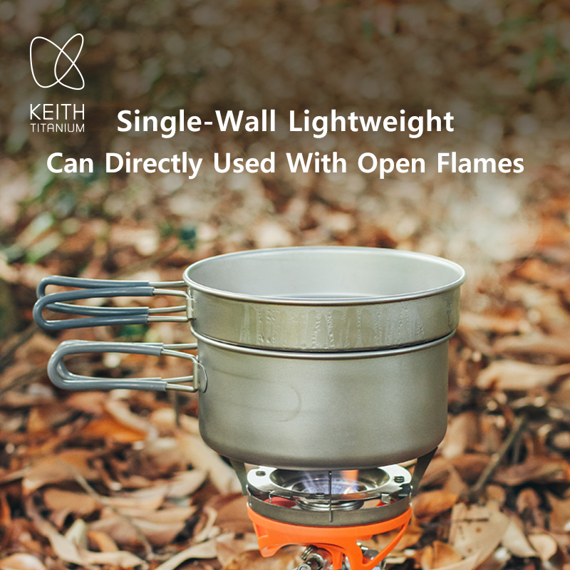 Keith Titanium Pot Set Outdoor - Nesting Camping Cooking Set recensione e prezzo
