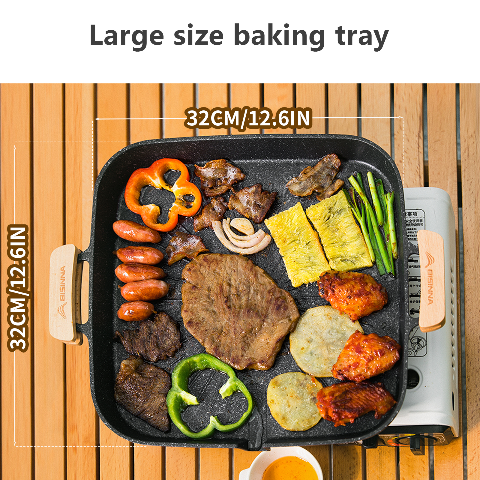 BISINNA Square BBQ Grill Pan N - Camping Cooking Appliances recensione e prezzo