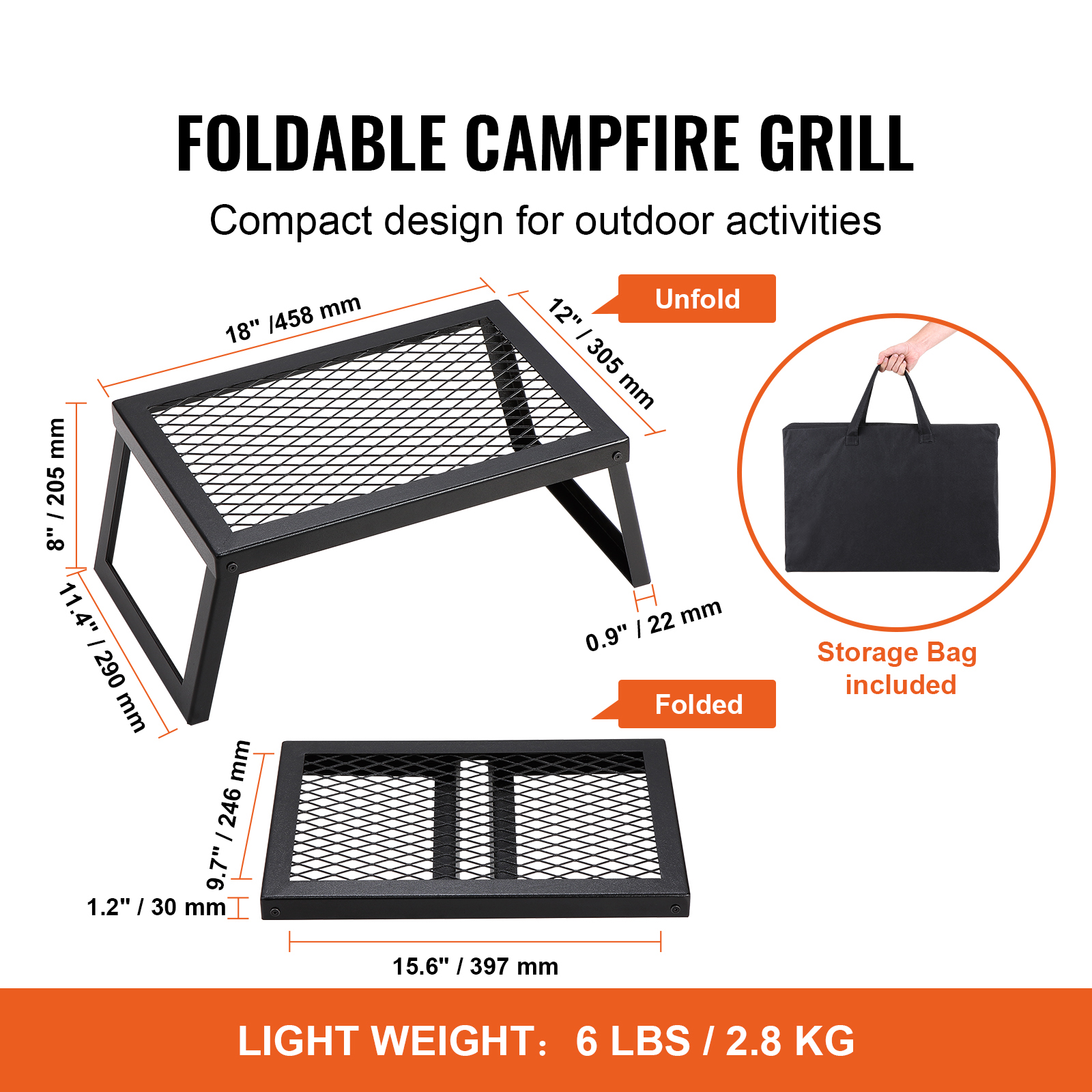 SucceBuy 18/24in Barbecue Char - Camping Cooking Appliances recensione e prezzo