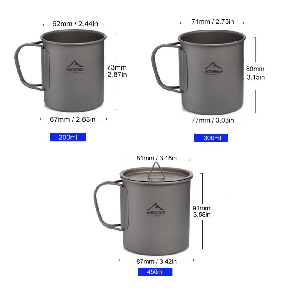 Widesea Camping Mug Titanium C - Camping Cooking Set Jetboil recensione e prezzo