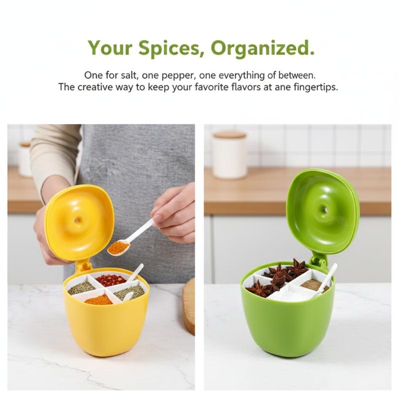 texture4 Compartment Seasoning - Camping Cooking Necessities recensione e prezzo