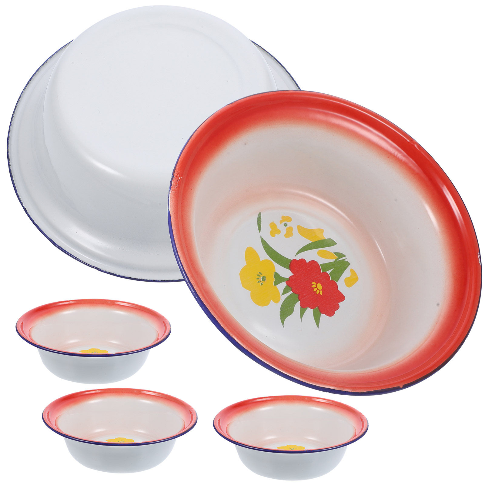 5Pcs Thickened Enamel Bowl Set - Vintage Camping Cooking Set recensione e prezzo