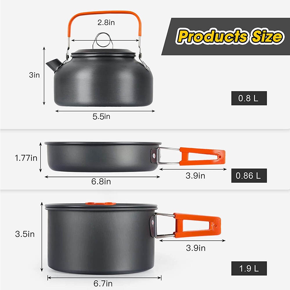 Outdoor camping cooking set, n - Nesting Camping Cooking Set recensione e prezzo
