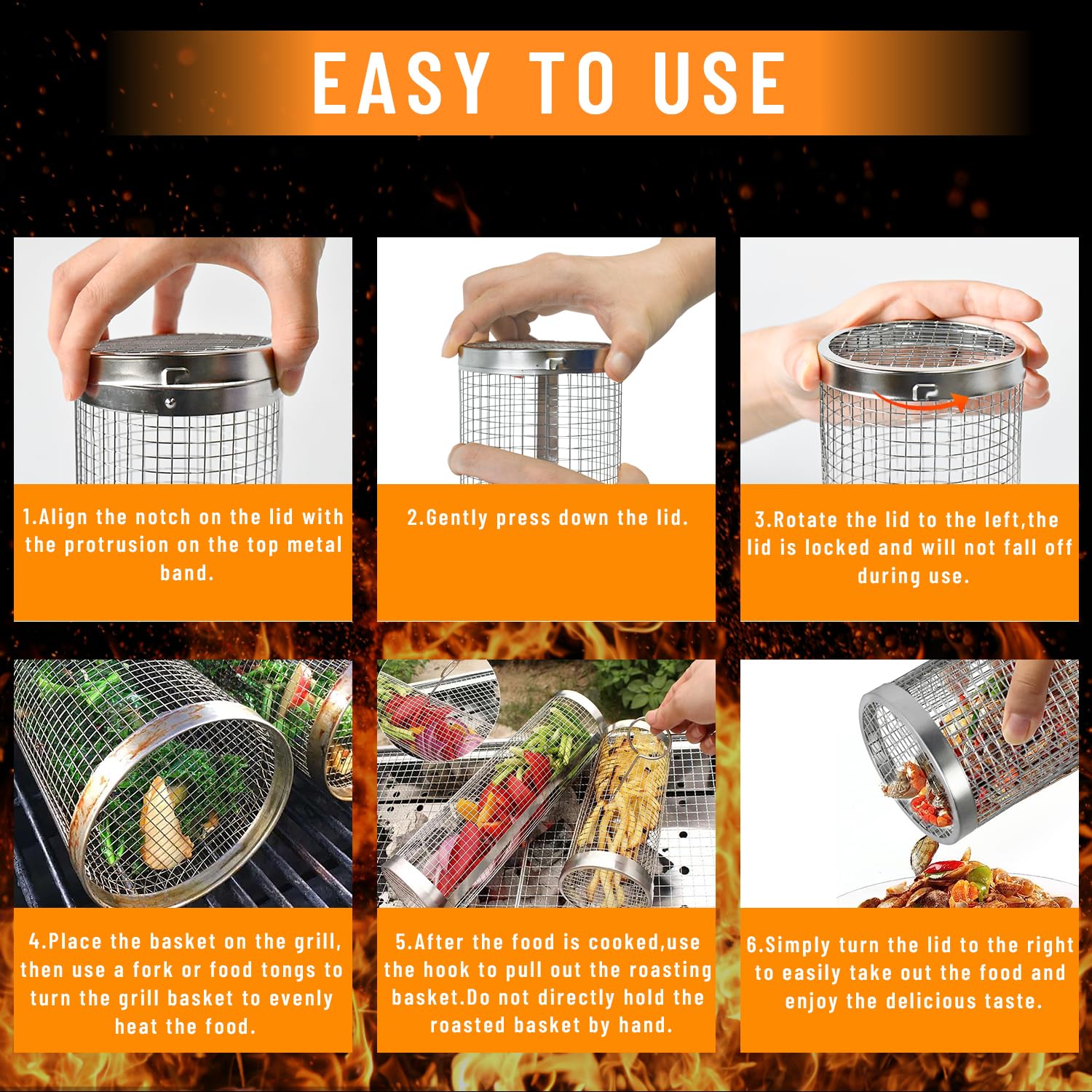 2 Pieces Rolling Grilling Bask - Camping Cooking Essentials recensione e prezzo