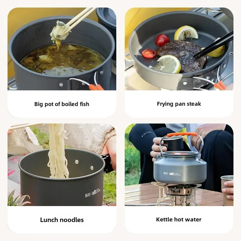 10Pcs Aluminum Camping Cookwar - Camping Cooking Essentials recensione e prezzo