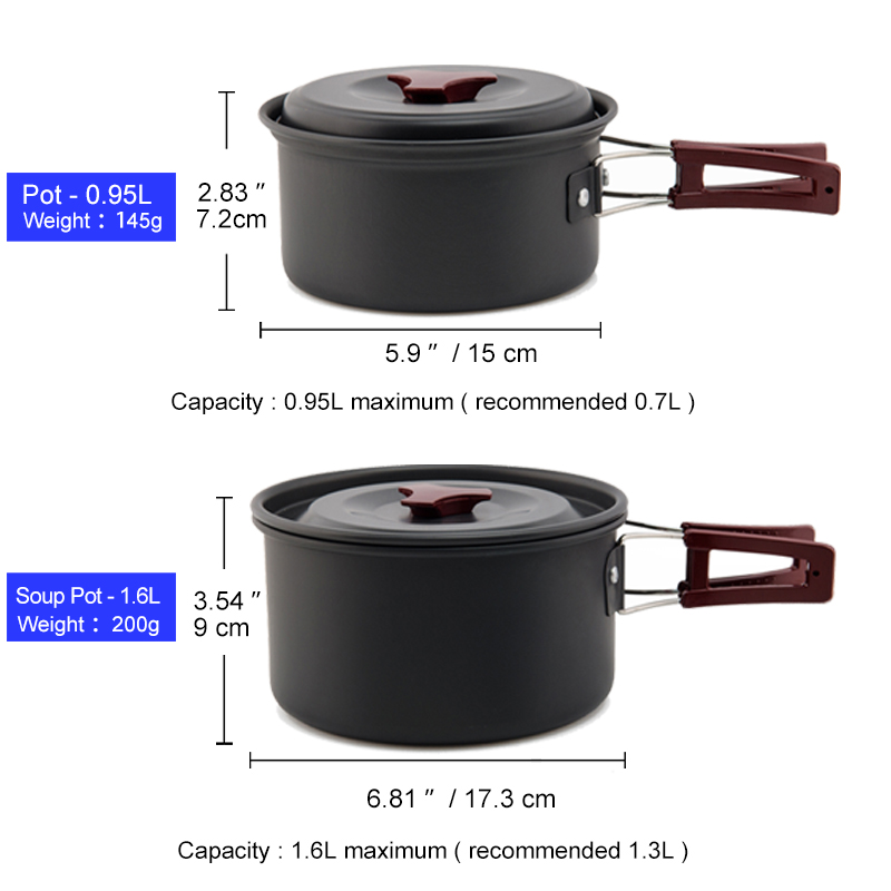 Widesea Camping Cookware Set O - Camping Cooking And Eating Set recensione e prezzo